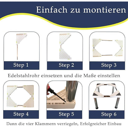 Kühlschrank Untergestell – Höhenverstellung 39-41cm für mehr Stauraum