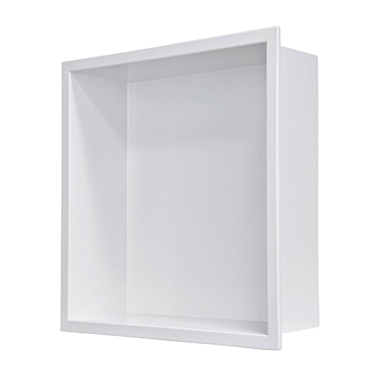 Wandnischenschrank Weiß 30x30cm – Edelstahl Duschablage