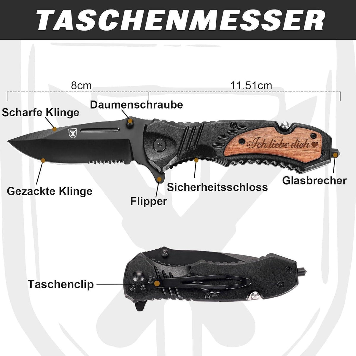Multitool mit Gravur "Ich liebe dich" für Papa