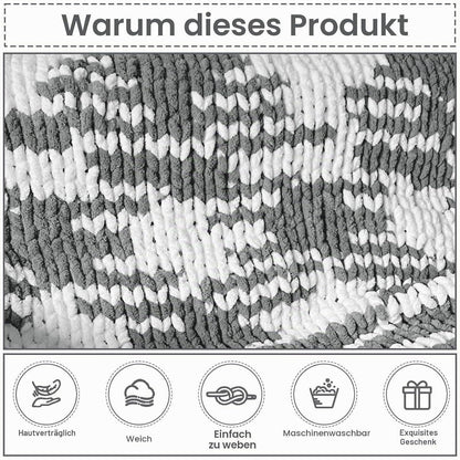 Chunky Wolle 2er Set - Nebelweiß | Dickes Garn zum Häkeln & Stricken