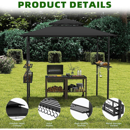 Grillpavillon 245x153cm – Wasserdicht & Windfest mit Stauraum