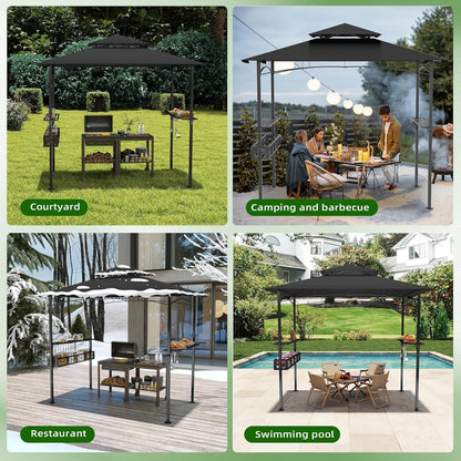 Grillpavillon 245x153cm – Wasserdicht & Windfest mit Stauraum
