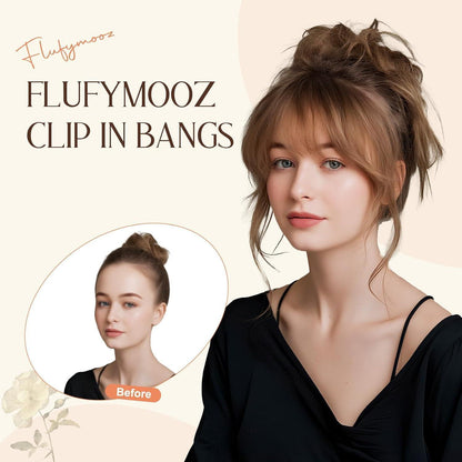 Clip-in Ponyfransen Silbergrau – Französisch & Seitlich 30cm
