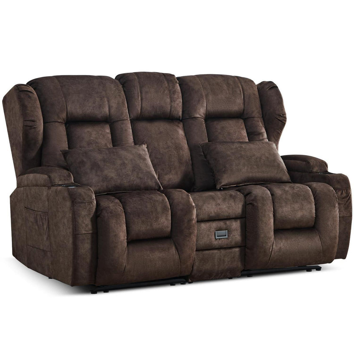 2-Sitzer Relaxsessel mit Liegefunktion & Kinosofa Braun