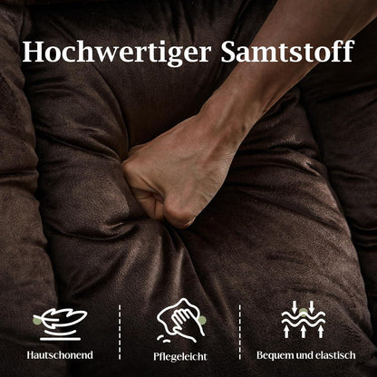 2-Sitzer Relaxsessel mit Liegefunktion & Kinosofa Braun
