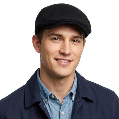 Herren Baskenmütze Newsboy Cap Schwarz Frühling Herbst