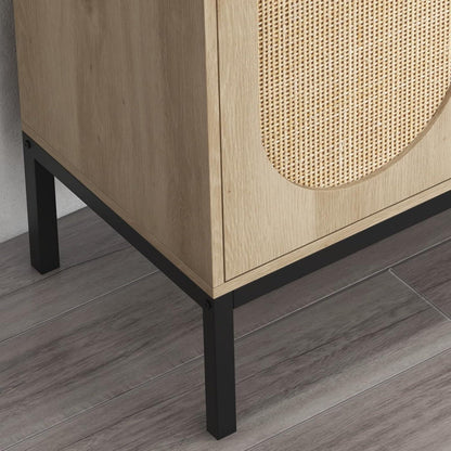 Sideboard Rattan Braun 80x40x82 cm – Schrank mit Stauraum