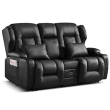 2-Sitzer Relaxsessel mit Liegefunktion & Kinosessel Schwarz