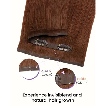 Auburn Echthaar Clip-in Extensions 45cm – Volumenspendend & Längenverlängerung