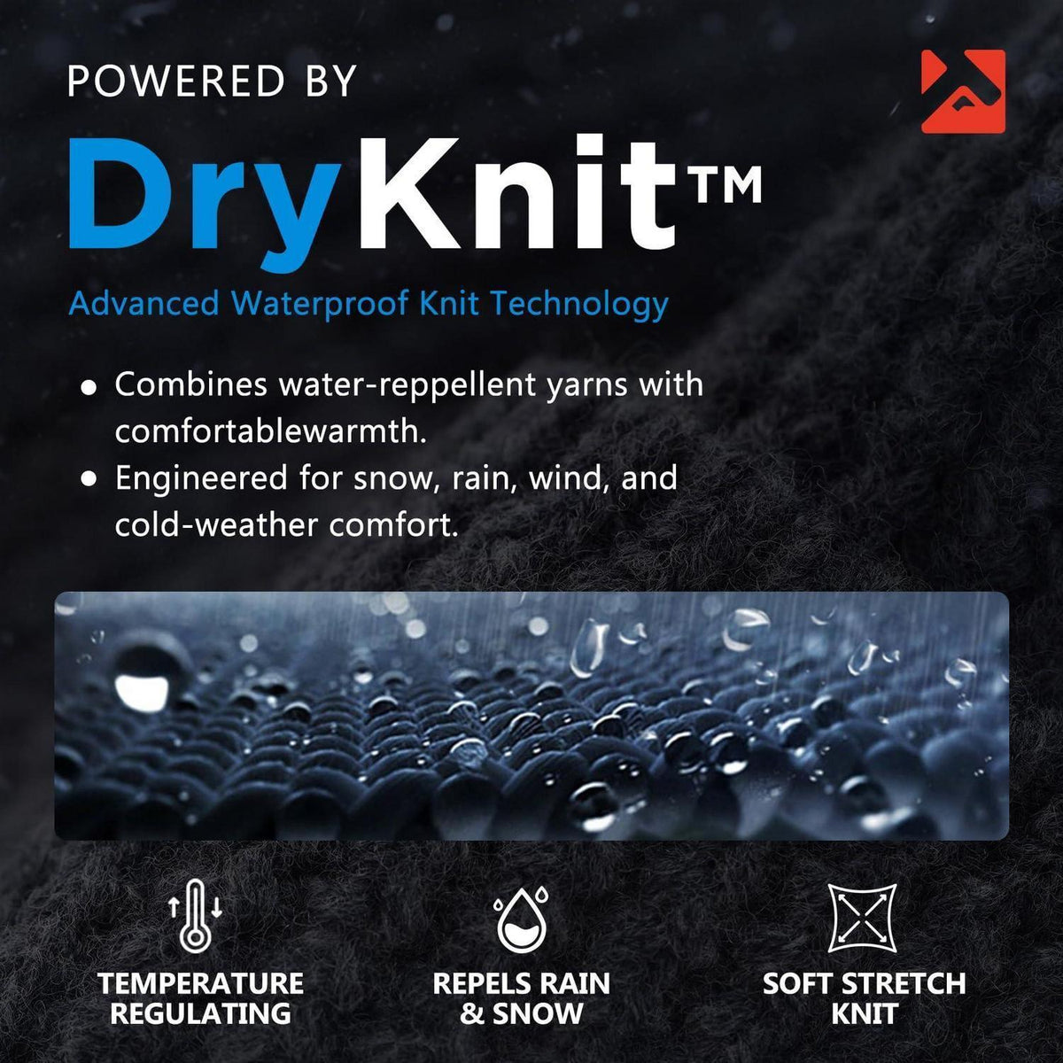 Wasserdichte Thermomütze mit Ohrenklappen – Merino-Wolle Grau XL-XXL