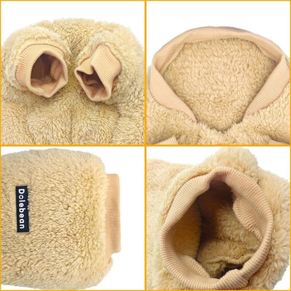 Hundepullover 2er Set Grau & Braun – Warmes Fleece für Kleine Hunde