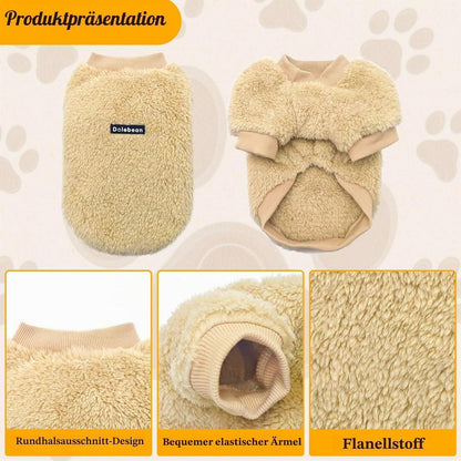 Hundepullover 2er Set Grau & Braun – Warmes Fleece für Kleine Hunde