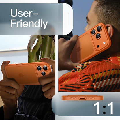iPhone 17 Pro Hülle matt transluzent orange Militärschutz