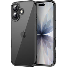 iPhone 17 Hülle transparent mit schwarzem Stoßfänger