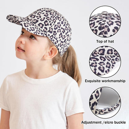 Baseballkappe Mädchen Leopard | UV-Schutz Sonnenhut 3-8 Jahre