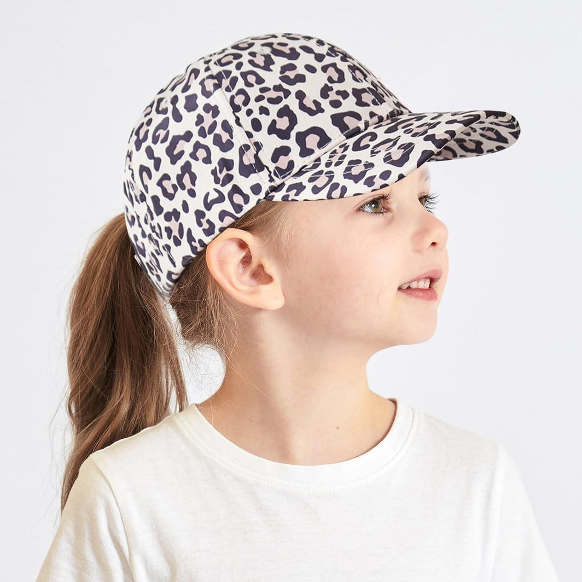 Baseballkappe Mädchen Leopard | UV-Schutz Sonnenhut 3-8 Jahre