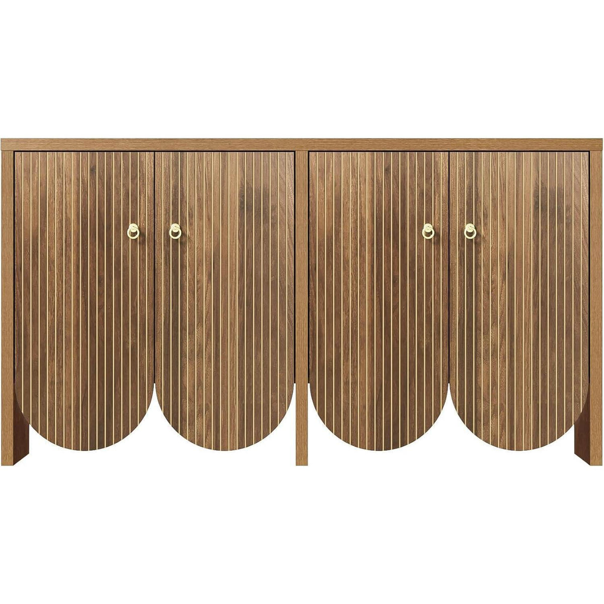 Holz Sideboard mit Schubladen & Verstellbaren Regalen (147x40x80)
