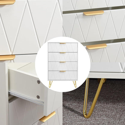 Weiße Kommode mit 4 Schubladen – Schlafzimmer & Wohnzimmer
