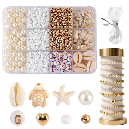 Perlen Set 1042 Teile DIY Schmuck Basteln Muschel Herz Schildkröte
