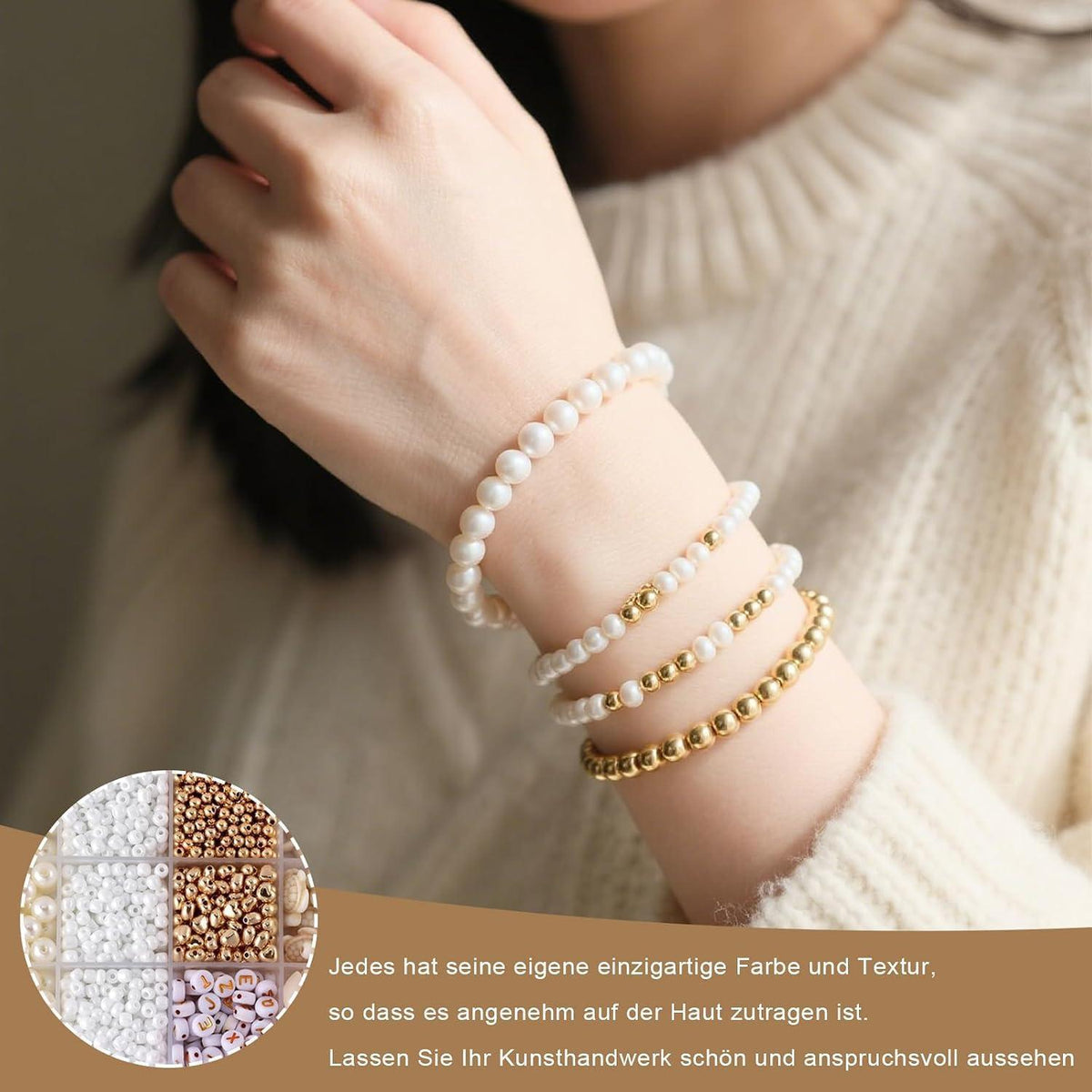 Perlen Set 1042 Teile DIY Schmuck Basteln Muschel Herz Schildkröte