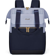 Laptop Rucksack 17,3 Zoll wasserdicht für Uni Büro Arbeit Hellblau Marineblau