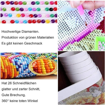 Diamant Painting Kinder Set – 4 Tiere Mosaik Bilder DIY