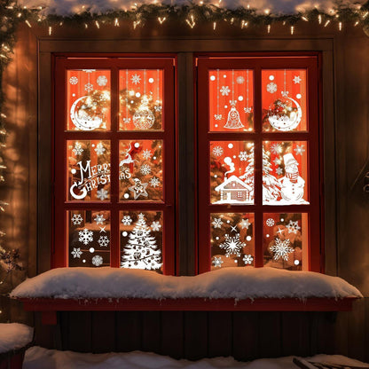 18x Fensterbilder Weihnachten – Wiederverwendbare Deko Aufkleber