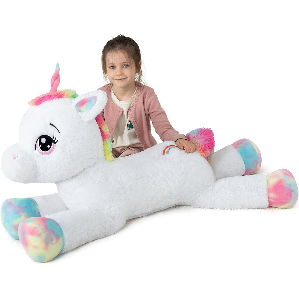 XXL Einhorn Kuscheltier 110cm - Weiches Plüschtier für Kinder
