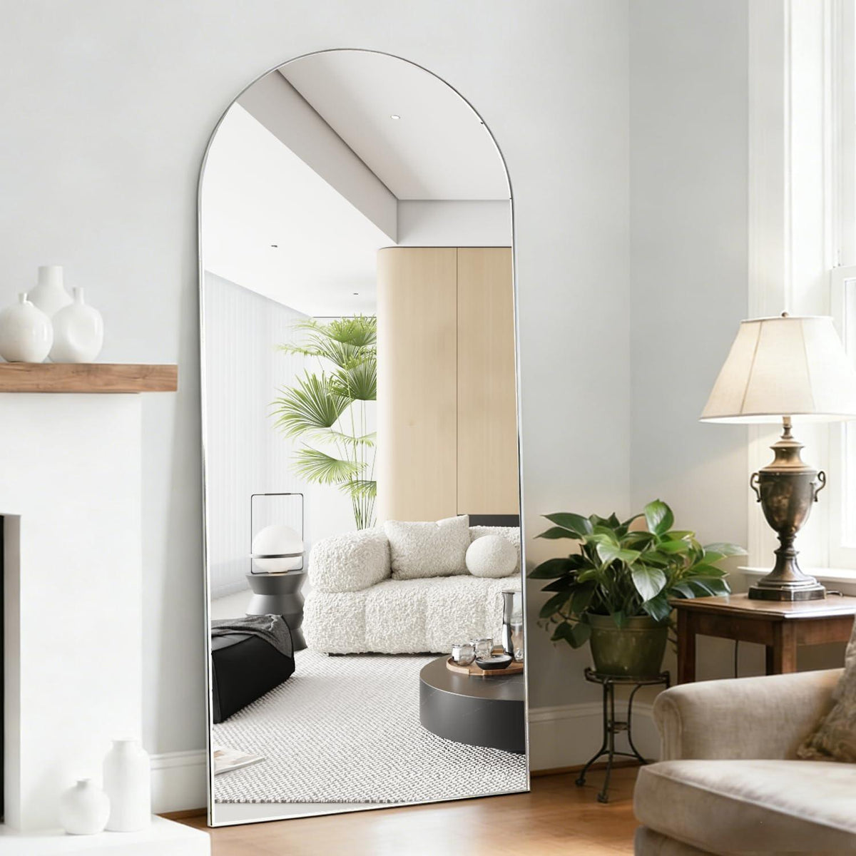 Ganzkörperspiegel Bogen 165x60cm – Stehend & Wandmontage