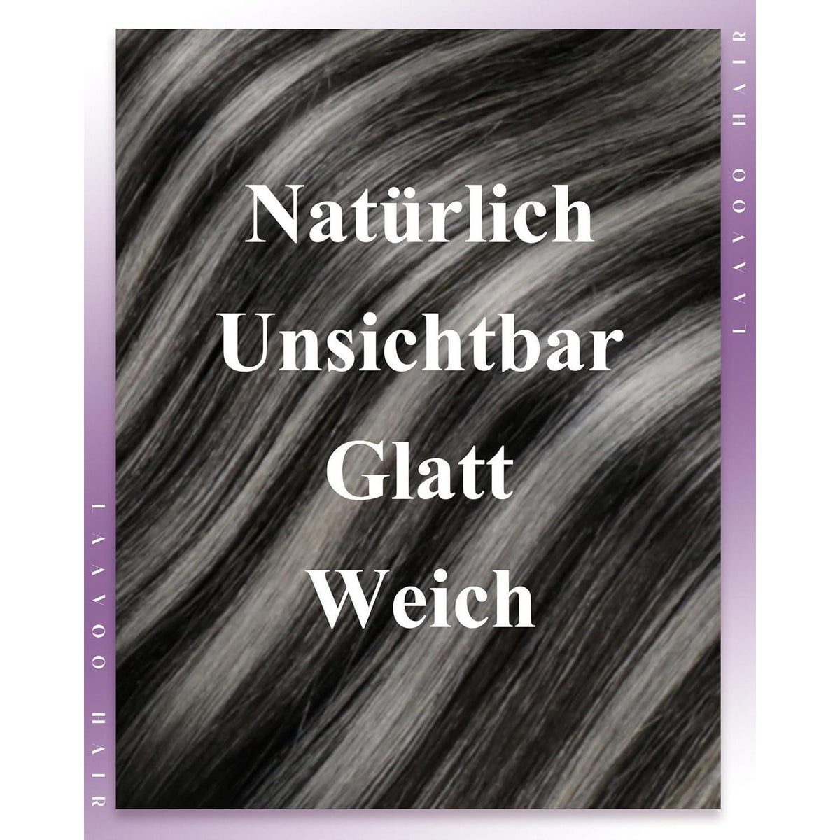 Echthaar Micro Weft Extensions Balayage Schwarz 50cm