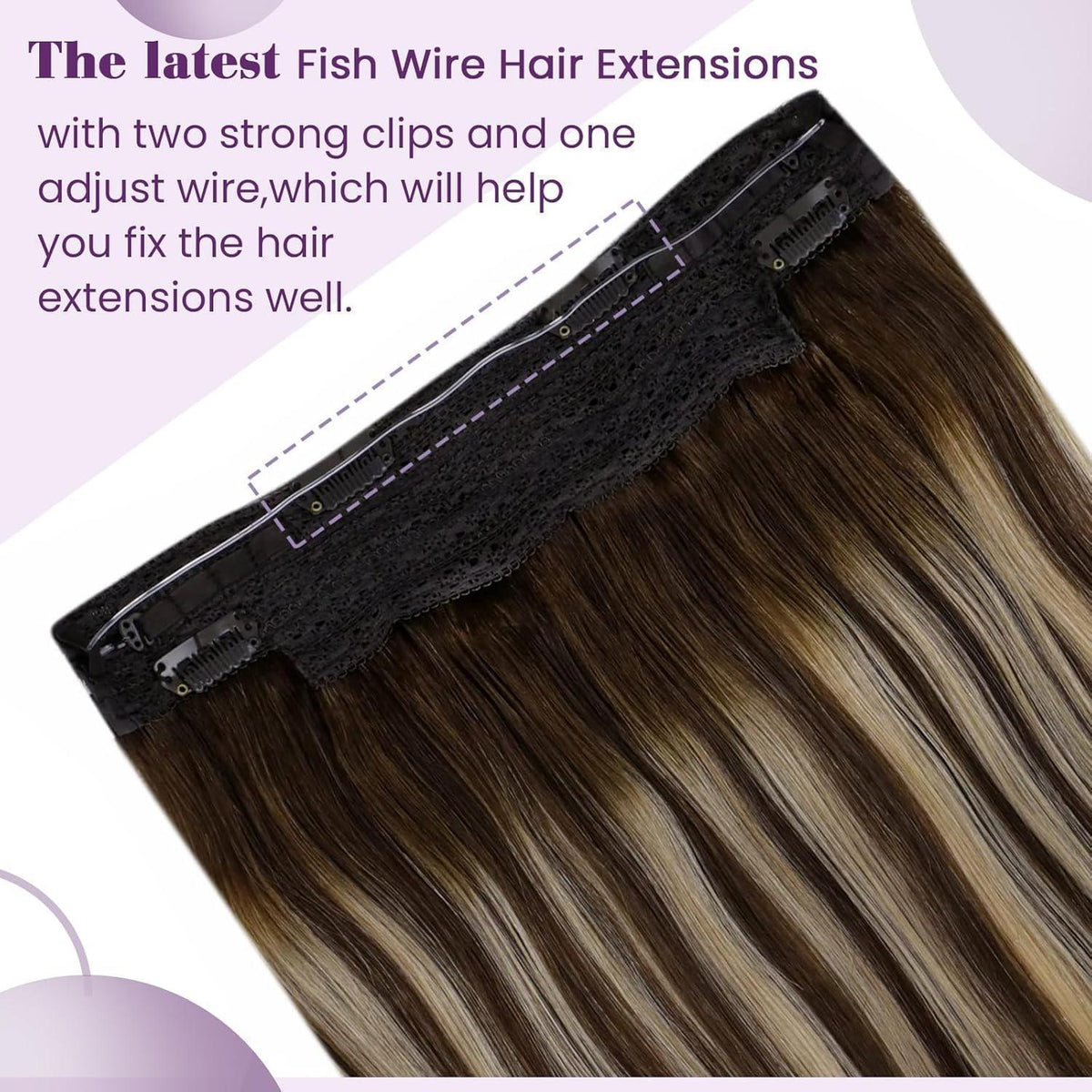 Echthaar Flip-in Extensions Braun Ombre 45cm
