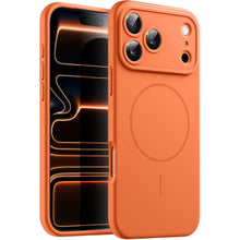 Magnetische Silikon Hülle für iPhone 17 Pro 6,3 Zoll Orange