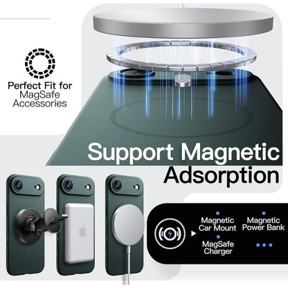 Magnetische Hülle für iPhone 17 Air, MagSafe, Nachtgrün