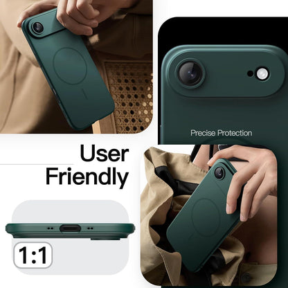 Magnetische Hülle für iPhone 17 Air, MagSafe, Nachtgrün