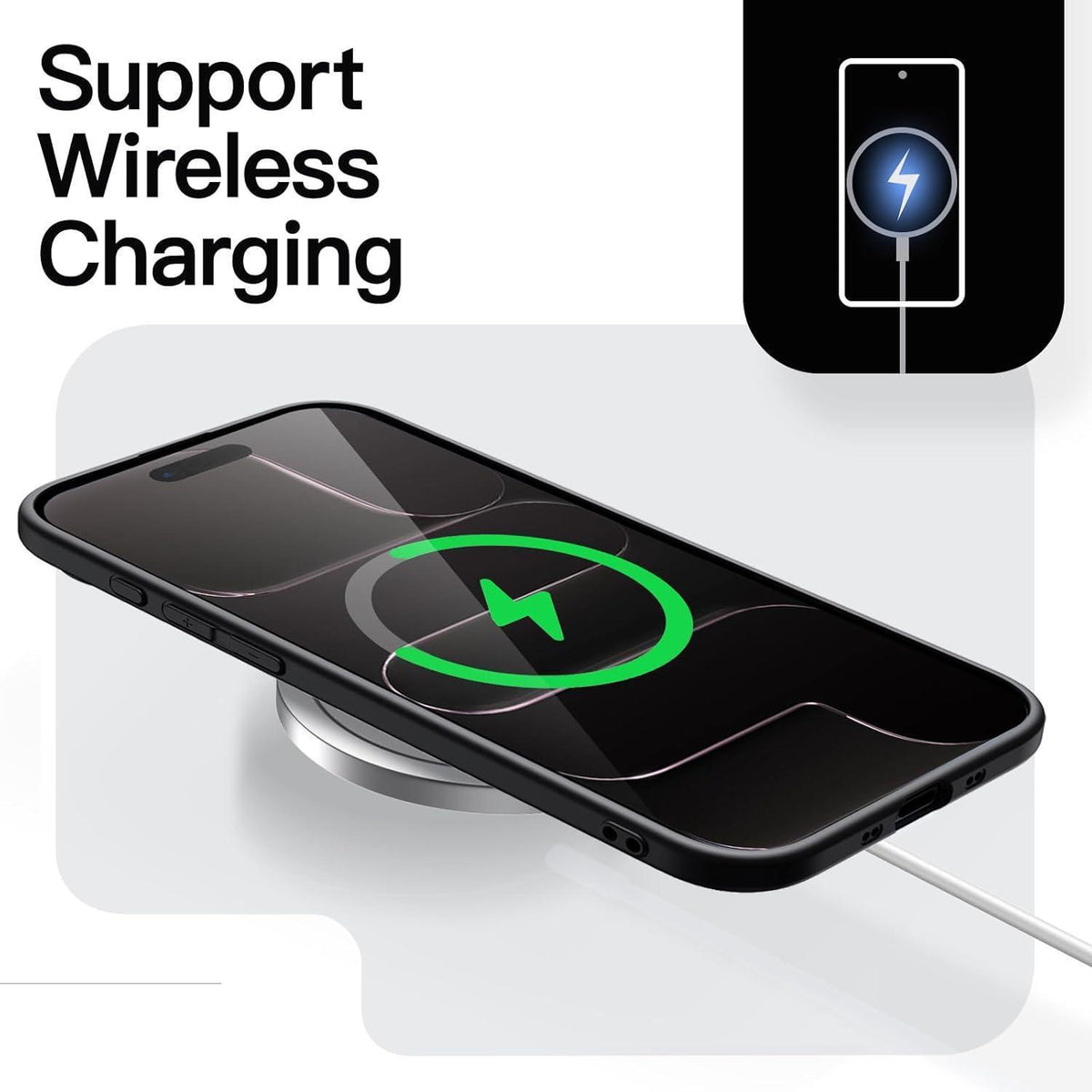 iPhone 17 Air Hülle, ultradünn matt mit Kameraschutz, Schwarz