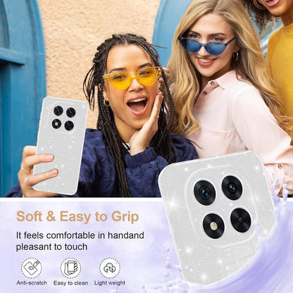 Glitzer Handyhülle für Xiaomi Redmi Note 14 Pro 5G, Silbrig