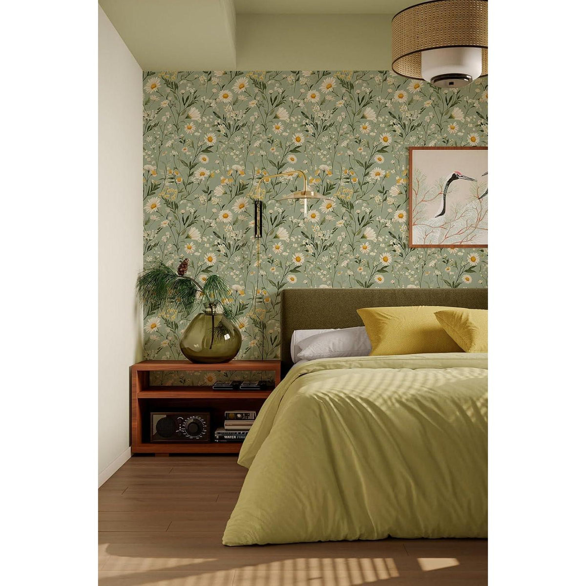 Selbstklebende Fototapete Blumen Design 44x300cm Vintage Wanddeko