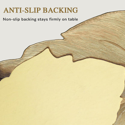 Tischläufer Goldene Blätter 90 cm Vinyl