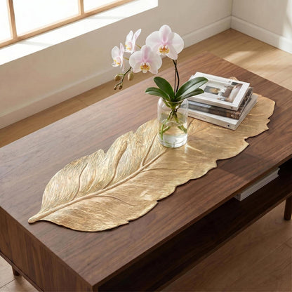 Tischläufer Goldene Blätter 90 cm Vinyl