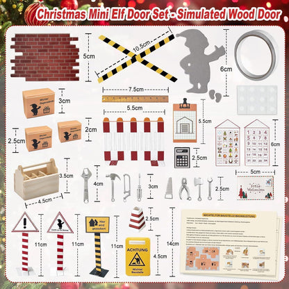 Weihnachts-Wichtel Zubehör Set – Komplettdeko für Wichteltüren