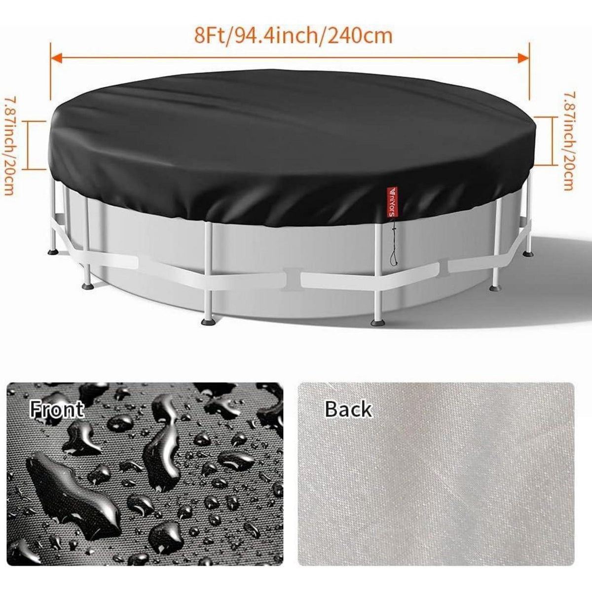 Runde Poolabdeckung 244cm – UV-Schutz & Sauberkeit