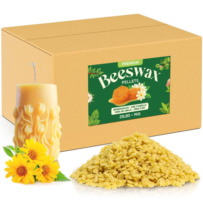 Bio Bienenwachspellets Gelb – 9kg für Kosmetik & Kerzen