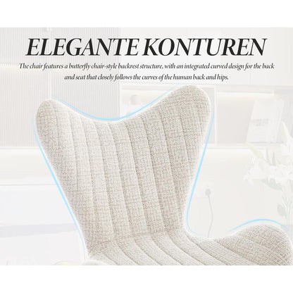 Esszimmerstühle 4er Set, Oatmeal Chenille Polsterstuhl