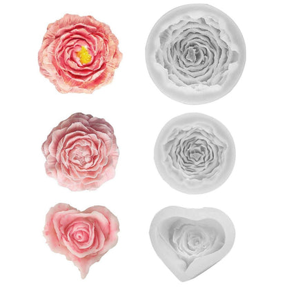 3D Silikonformen Blumen – Kerzen, Seife, Schokolade