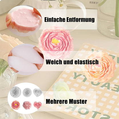 3D Silikonformen Blumen – Kerzen, Seife, Schokolade