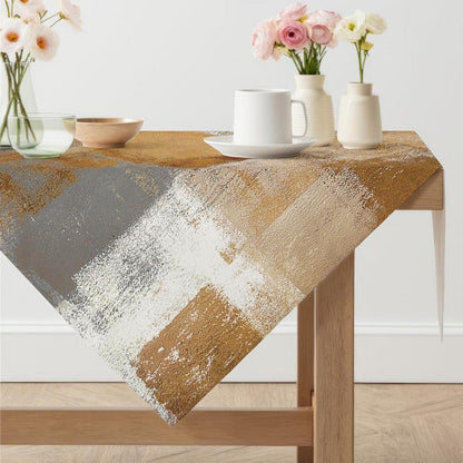 Tischdecke Braun Abwaschbar 100x100 cm – Modern & Landhausstil
