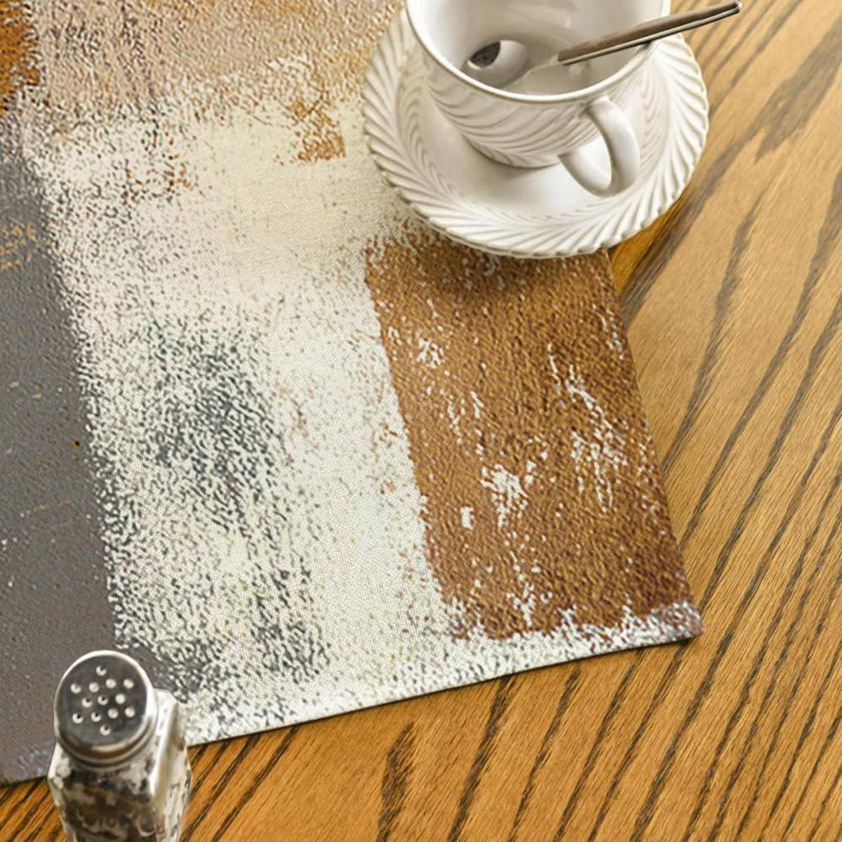 Tischdecke Braun Abwaschbar 100x100 cm – Modern & Landhausstil
