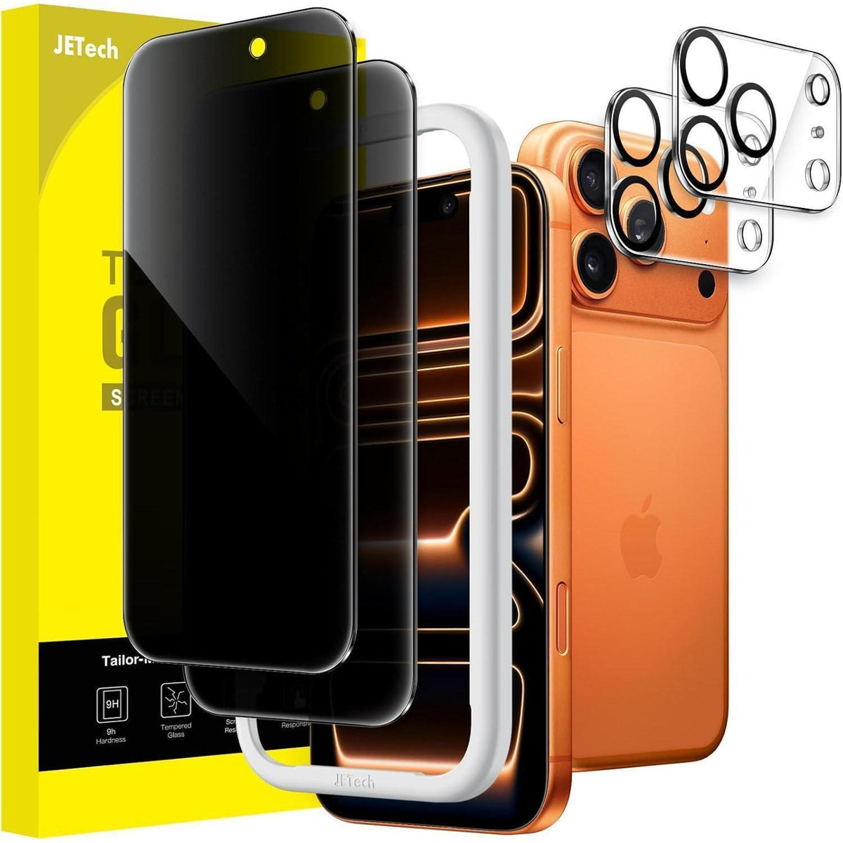 Displayschutz iPhone 17 Pro Max 6,9" mit Kameraschutz, Sichtschutz
