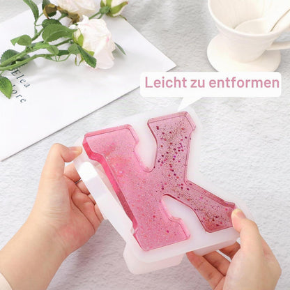 Silikon Form Buchstabe Groß (K) – Epoxidharz Gießform 7 Zoll DIY