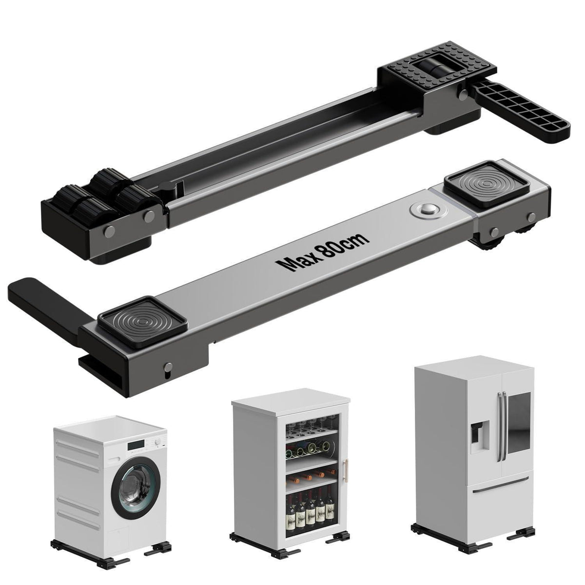 Waschmaschinen Rollen Untergestell verstellbar 50-80cm